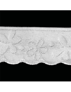 Elastische lingerie met gestileerde bloemenkant wit 2