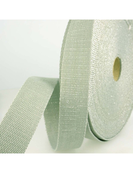 Lurex tasriem - Grijs en zilver