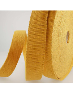 Lurex tasriem - Mosterd en goud