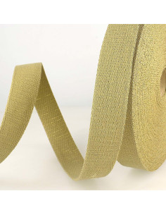 Lurex tasriem - Linnen en goud