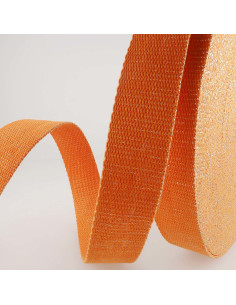 Lurex tasriem - Oranje en zilver