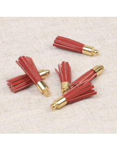 Set van 6 mini pompons - Rood