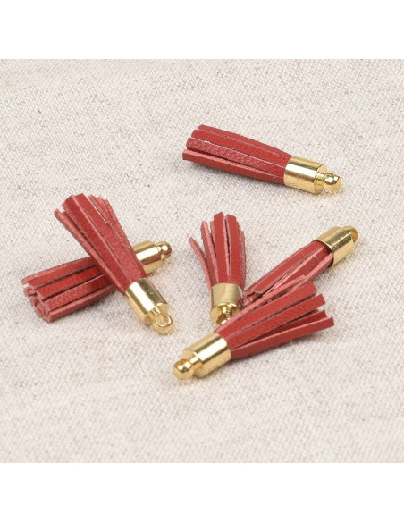 Set van 6 mini pompons - Rood