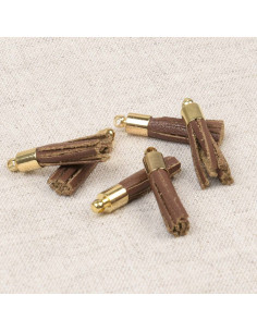 Set van 6 mini pompons - Bruin