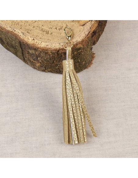 Pompom met sluiting - Goud