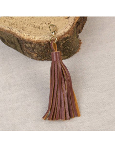 Pompon met sluiting - Chocolade