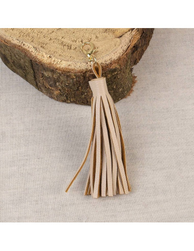 Pompon met sluiting - Beige