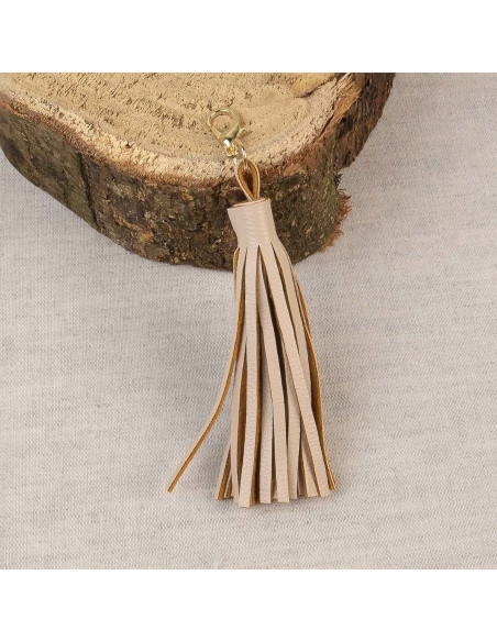 Pompon met sluiting - Beige