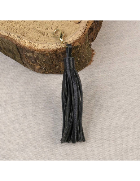 Pompon met sluiting - Zwart