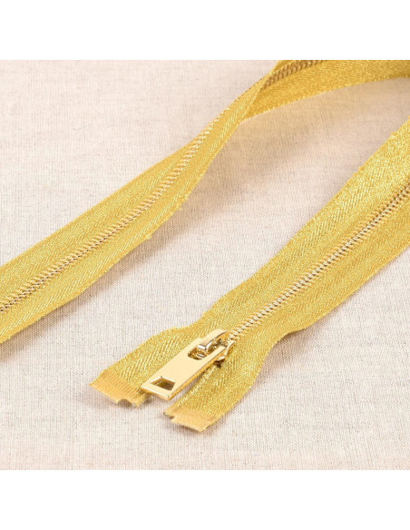Afneembare metalen lurex-rits - Goud