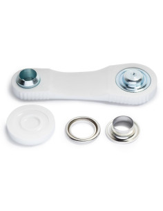 Doos met 10 nestelringen van 14 mm met bevestigingsgereedschap - Zilver 2