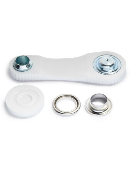 Doos met 10 nestelringen van 14 mm met bevestigingsgereedschap - Zilver