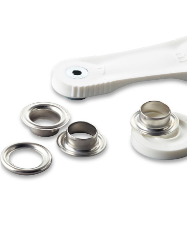 Doos met 10 nestelringen van 14 mm met bevestigingsgereedschap - Zilver