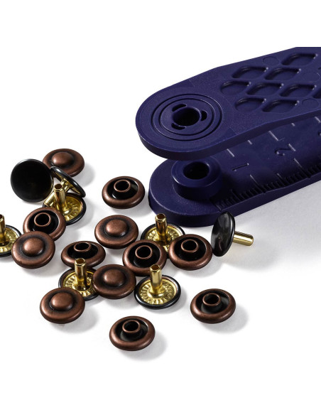 Doos met 24 klinknagels van 9 mm met gereedschap - Brons en Koper