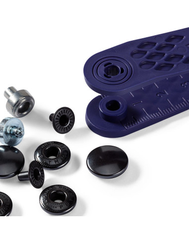 Doos met 10 Bruni anorak drukknoopjes met gereedschap 15 mm