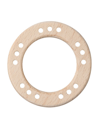 Houten ringen met gaten - 70 mm
