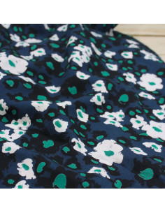 Atlantisch blauwe Carlota viscose keperstof - Églantine & Zoé