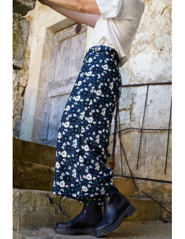Atlantisch blauwe Carlota viscose keperstof - Églantine & Zoé
