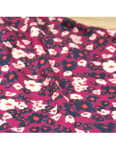 Carlota magenta roze viscose keperstof - Églantine & Zoé