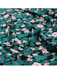 Carlota zwarte drop viscose keperstof - Églantine & Zoé
