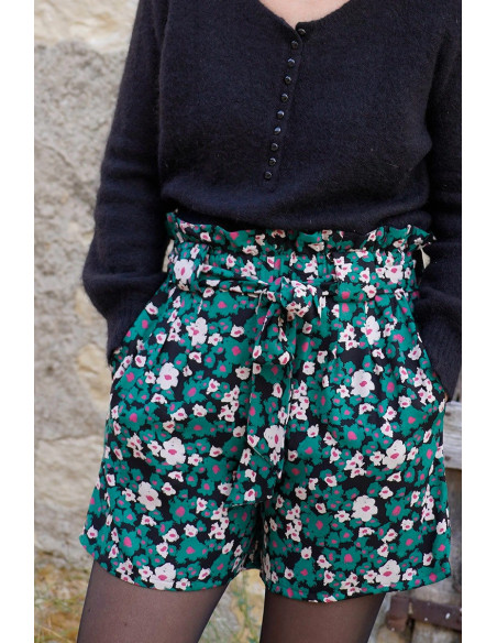 Carlota zwarte drop viscose keperstof - Églantine & Zoé
