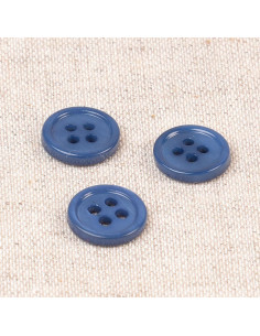 Schelpknop 4 gaten 11 mm - Marineblauw