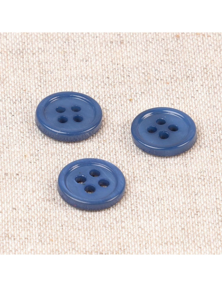 Schelpknop 4 gaten 11 mm - Marineblauw