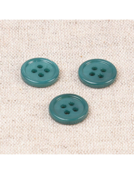 Viergatenschelpknop 11 mm - Wilgengroen