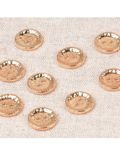Fantasie metalen knoop 11 mm - Goud