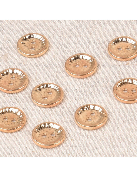 Fantasie metalen knoop 11 mm - Goud