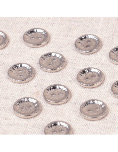 Fantasie metalen knoop 11 mm - Zilver