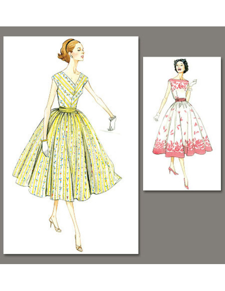 Vintage jurkpatroon 1957 - Vogue 8789