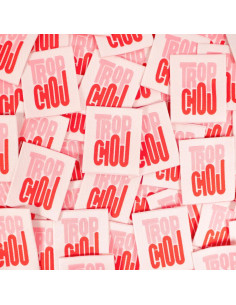 Set van 5 geweven labels - Te schattig