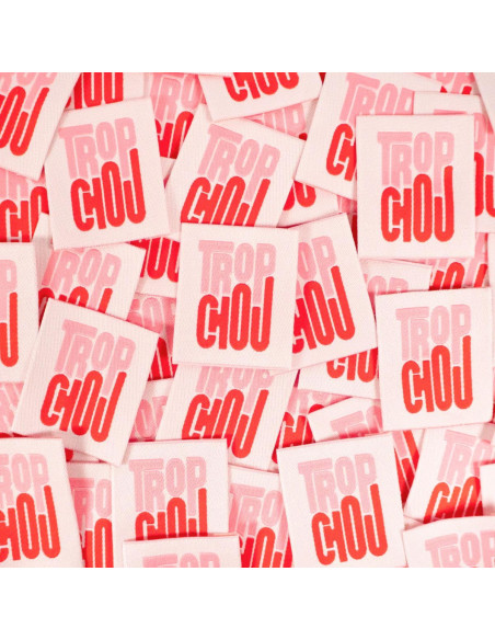 Set van 5 geweven labels - Te schattig