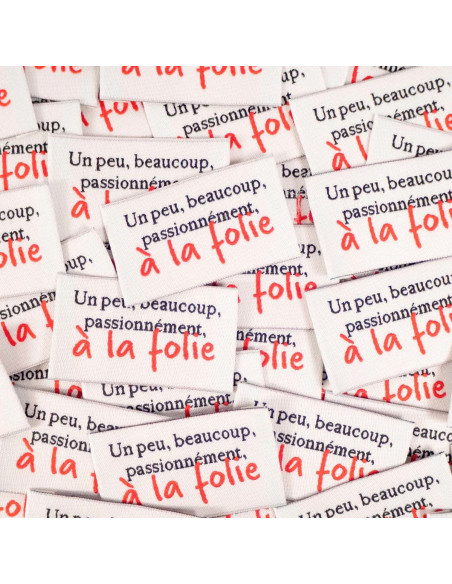 Set van 5 geweven labels - A la folie