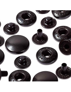 Navulverpakking van 10 anorak drukknopen 15 mm Bruni 2