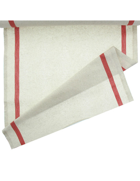 Katoenen en linnen theedoek - Rood