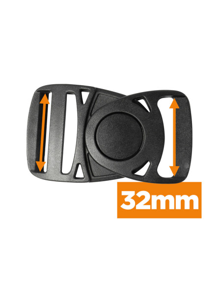 Draaibare bananenspeld 32 mm - Zwart