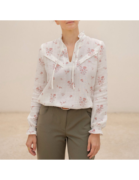 Glam blouse patroon met gespleten halslijn - Anna Rose patronen