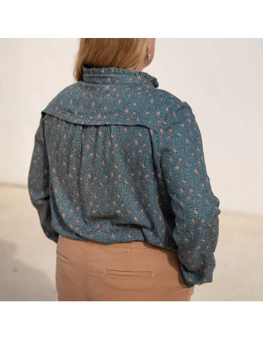 Glam blouse patroon met gespleten halslijn - Anna Rose patronen