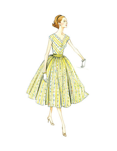 Vintage jurkpatroon 1957 - Vogue 8789
