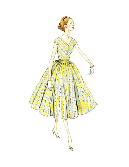 Vintage jurkpatroon 1957 - Vogue 8789