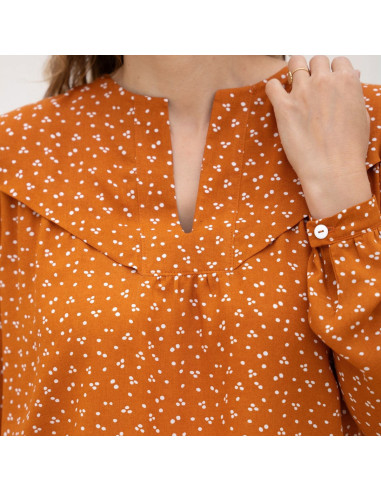 Glam blouse patroon met gespleten halslijn - Anna Rose patronen