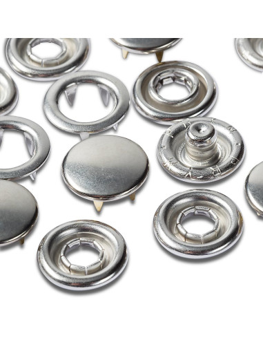 Navulling van 20 jersey drukknopen 10 mm Nikkel