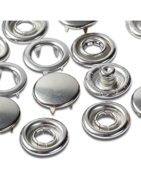 Navulling van 20 jersey drukknopen 10 mm Nikkel