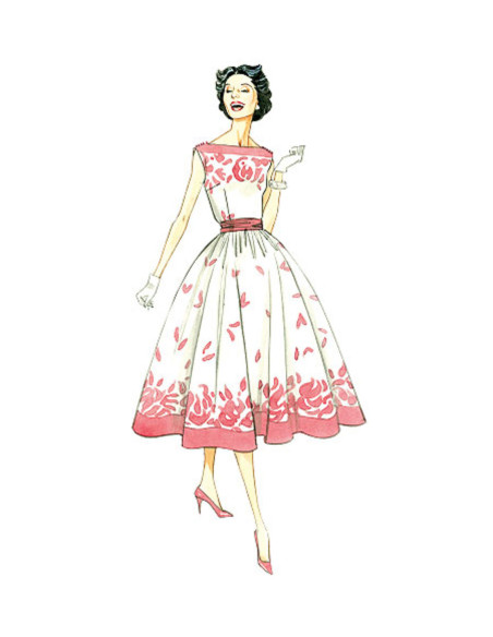 Vintage jurkpatroon 1957 - Vogue 8789