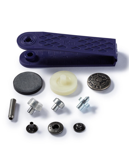 Doos met 6 anorak drukknopen Design met gereedschap 20 mm
