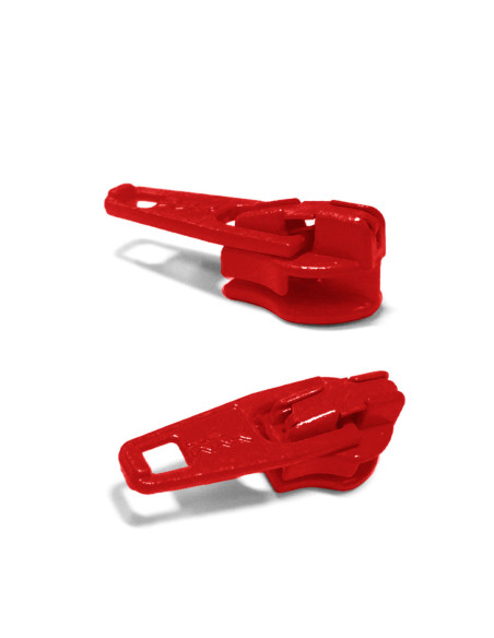 Cursor voor nylon sluiting 3 mm YKK - Rood