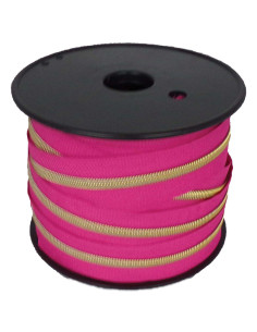 Nylon sluiting 5 mm lurex - Fuchsia en goud