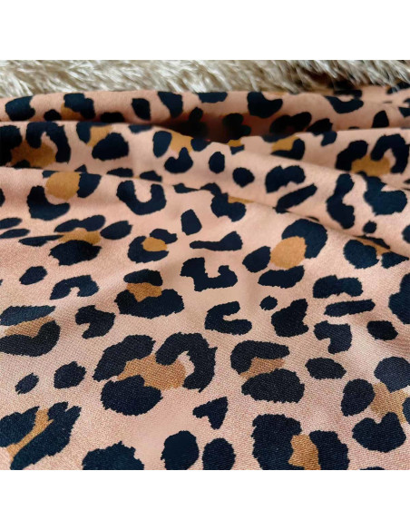 Kiara Luipaard viscose twill stof - My Dress Made